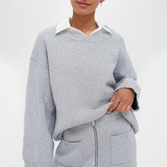 Ganni sparkle wool-blend sweater XL - Picture 1 of 12